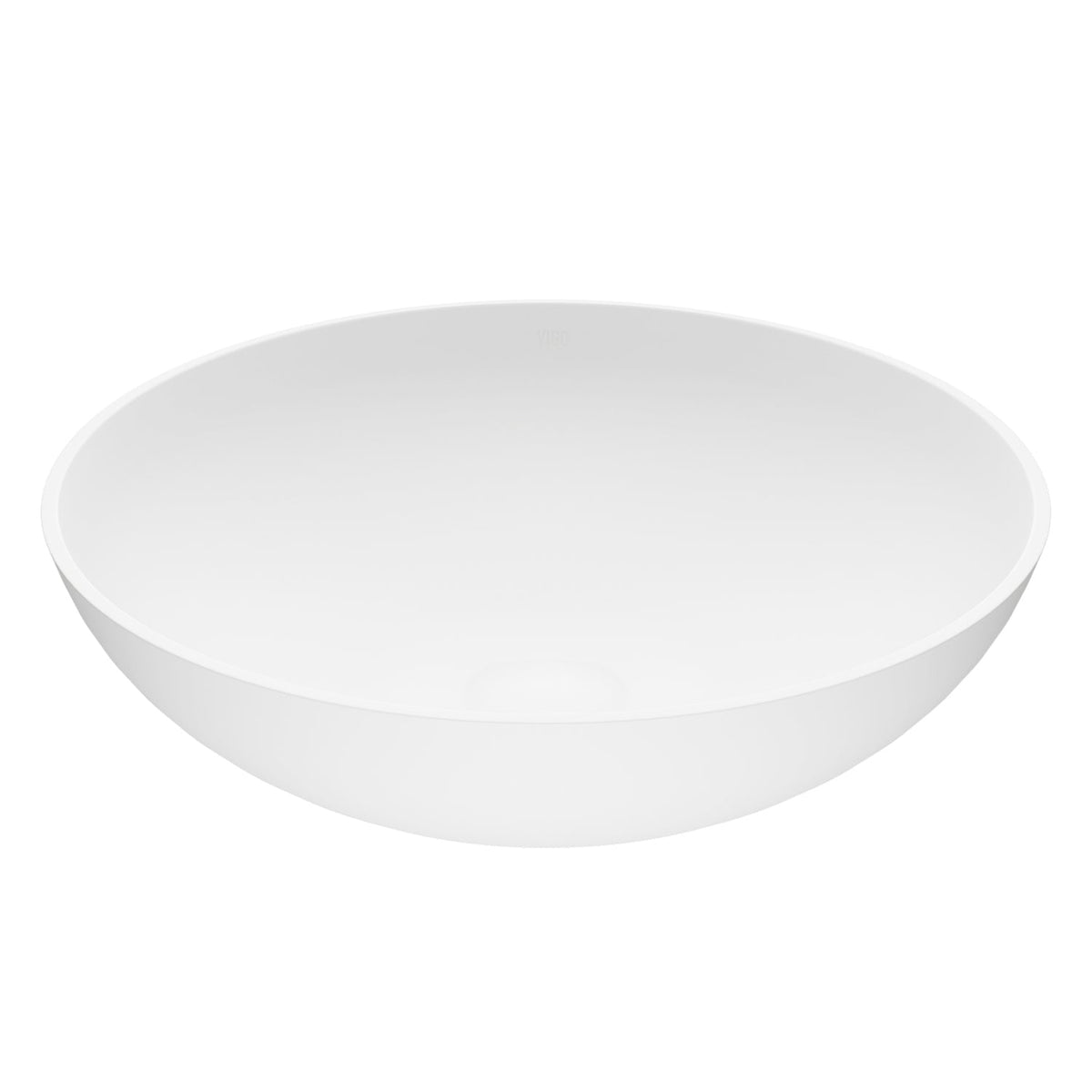 Handmade matte stone sink for bathroom, round shape, modern style