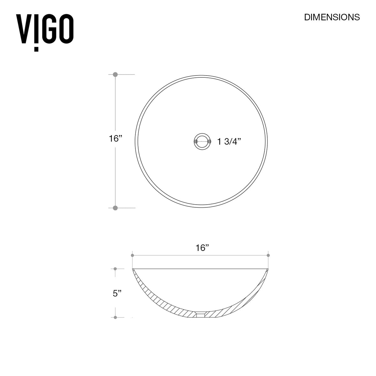 Round vessel sink with rust resistant and fade proof matte white finish