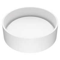 Modern White Matte Stone Vessel Bathroom Sink