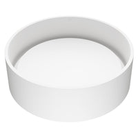 Round vessel sink in matte white finish for modern bathrooms