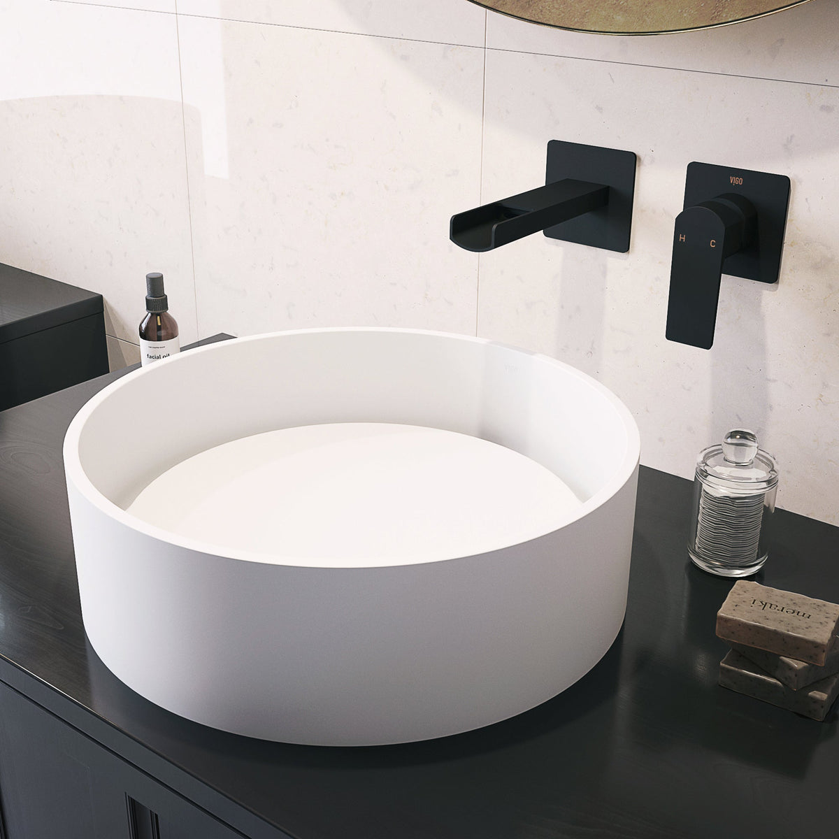 Matte white vessel sink with commercial approval and scratch resistance