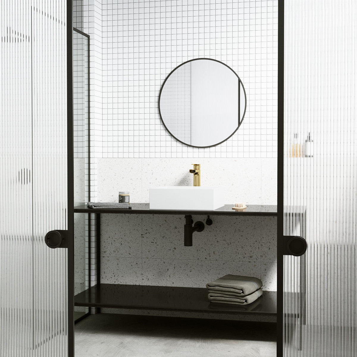 Matte white square bathroom sink with rust-resistant finish and commercial approval