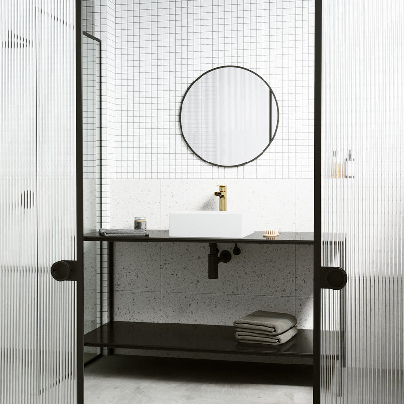Matte white square bathroom sink with rust-resistant finish and commercial approval
