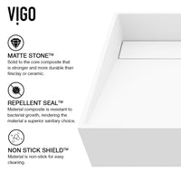 Rust-resistant square vessel sink in matte white, perfect for contemporary bathrooms