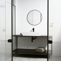 Contemporary vessel sink in matte white, rectangular shape, scratch-resistant finish