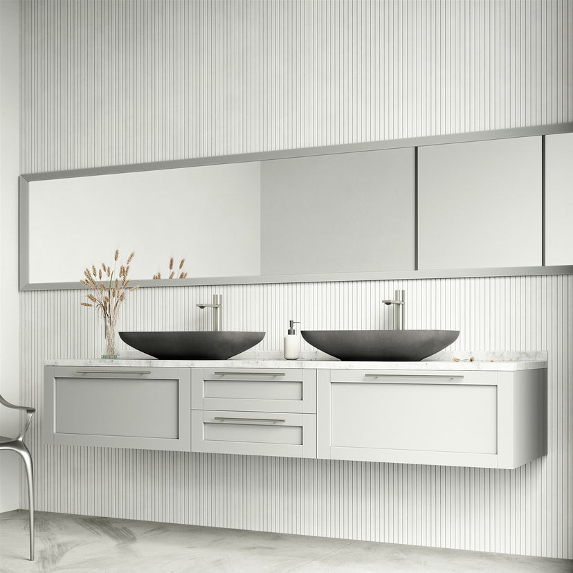 Gothic Gray Concreto Stone Vessel Bathroom Sink