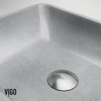 Modern contemporary gray concrete sink vessel type handmade rust resistant
