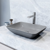 Gothic Gray Concreto Stone Vessel Bathroom Sink