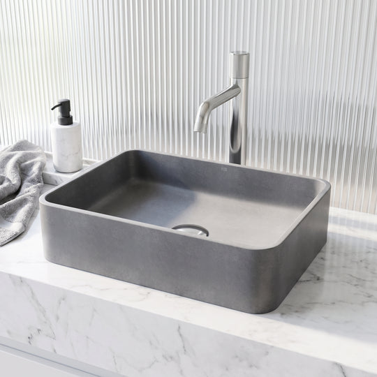 Meridian Rectangular Concreto  Stone™ Vessel Sink