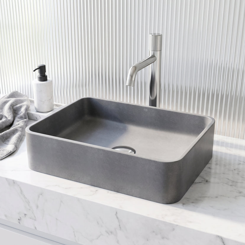 Meridian Rectangular Concreto  Stone™ Vessel Sink