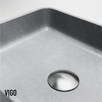 Gray concrete bathroom sink with vessel installation and scratch resistance