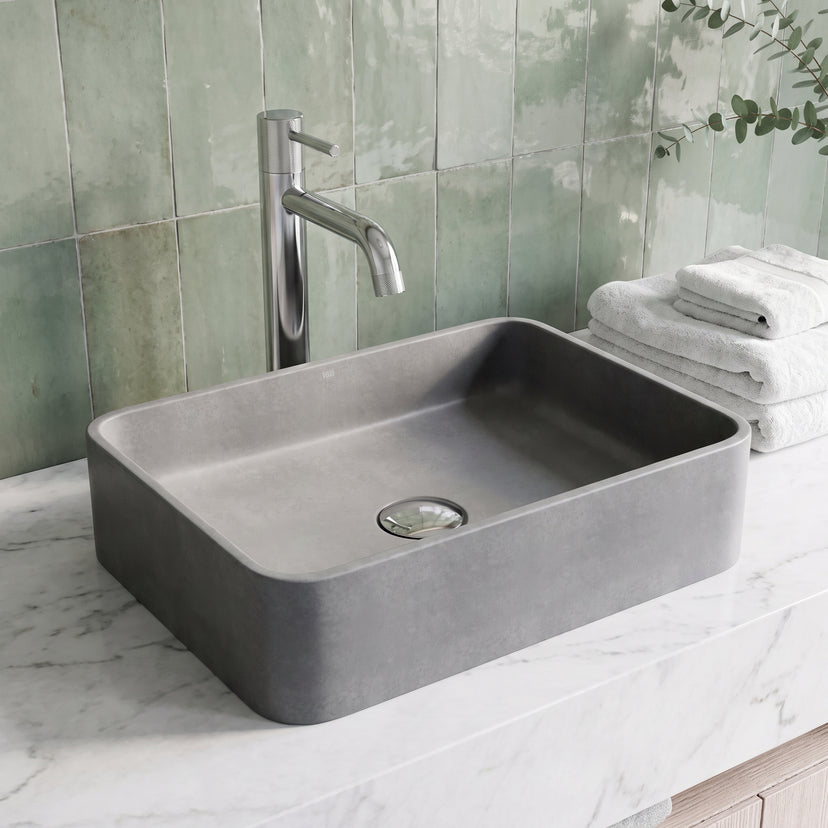 Meridian Rectangular Concreto  Stone™ Vessel Sink