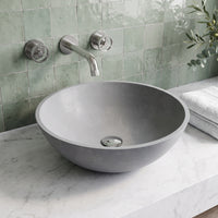 Gothic Gray Concreto Stone Vessel Bathroom Sink