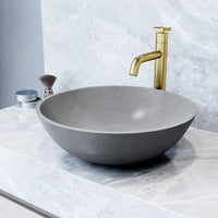 Gothic Gray Concreto Stone Vessel Bathroom Sink