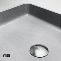 Gray concrete bathroom sink with vessel installation and scratch resistance