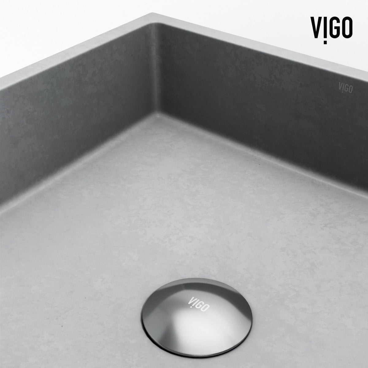 Gray concrete sink approved for commercial use and scratch-resistant