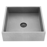 Modern vessel sink with square shape and rust-resistant finish