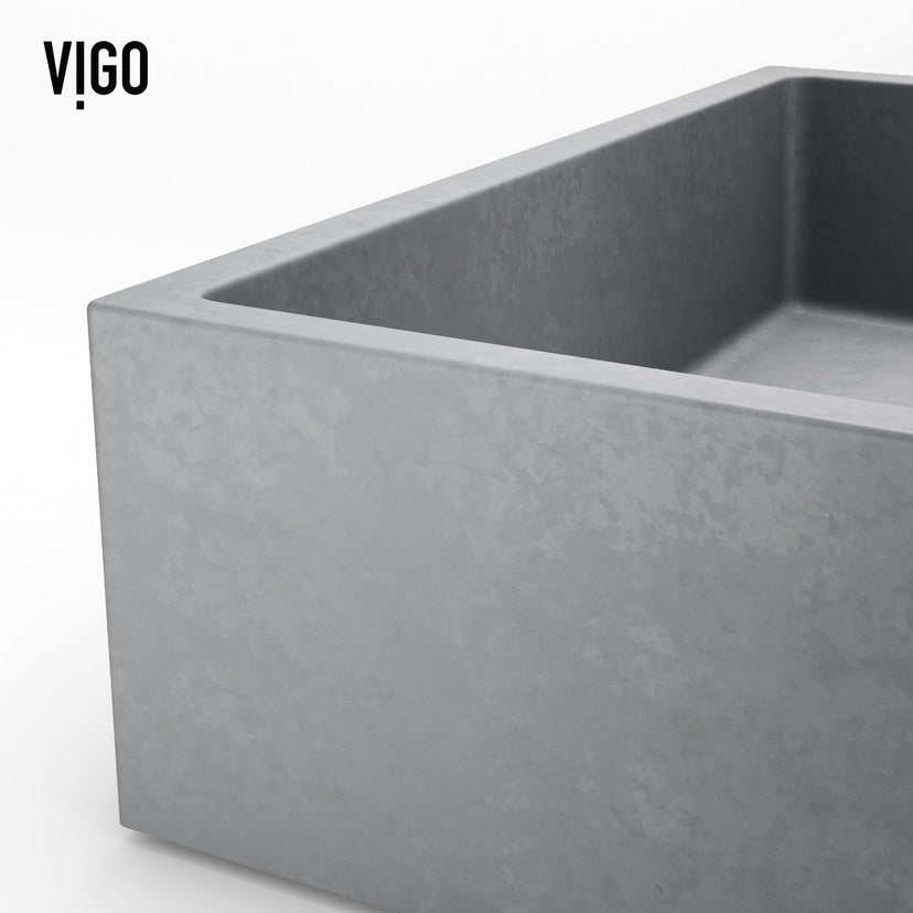 Contemporary bathroom sink with gray finish and handmade quality