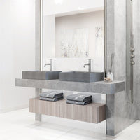 Fade-resistant gray sink designed for modern bathrooms