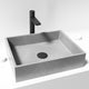 Handmade gray concrete sink for vessel installation and style