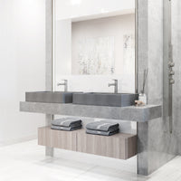 Fade-resistant rectangular vessel sink with modern style