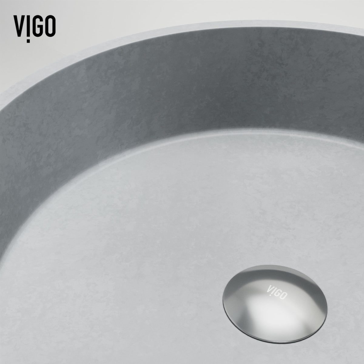 Modern round vessel sink for bathroom featuring handmade concrete construction