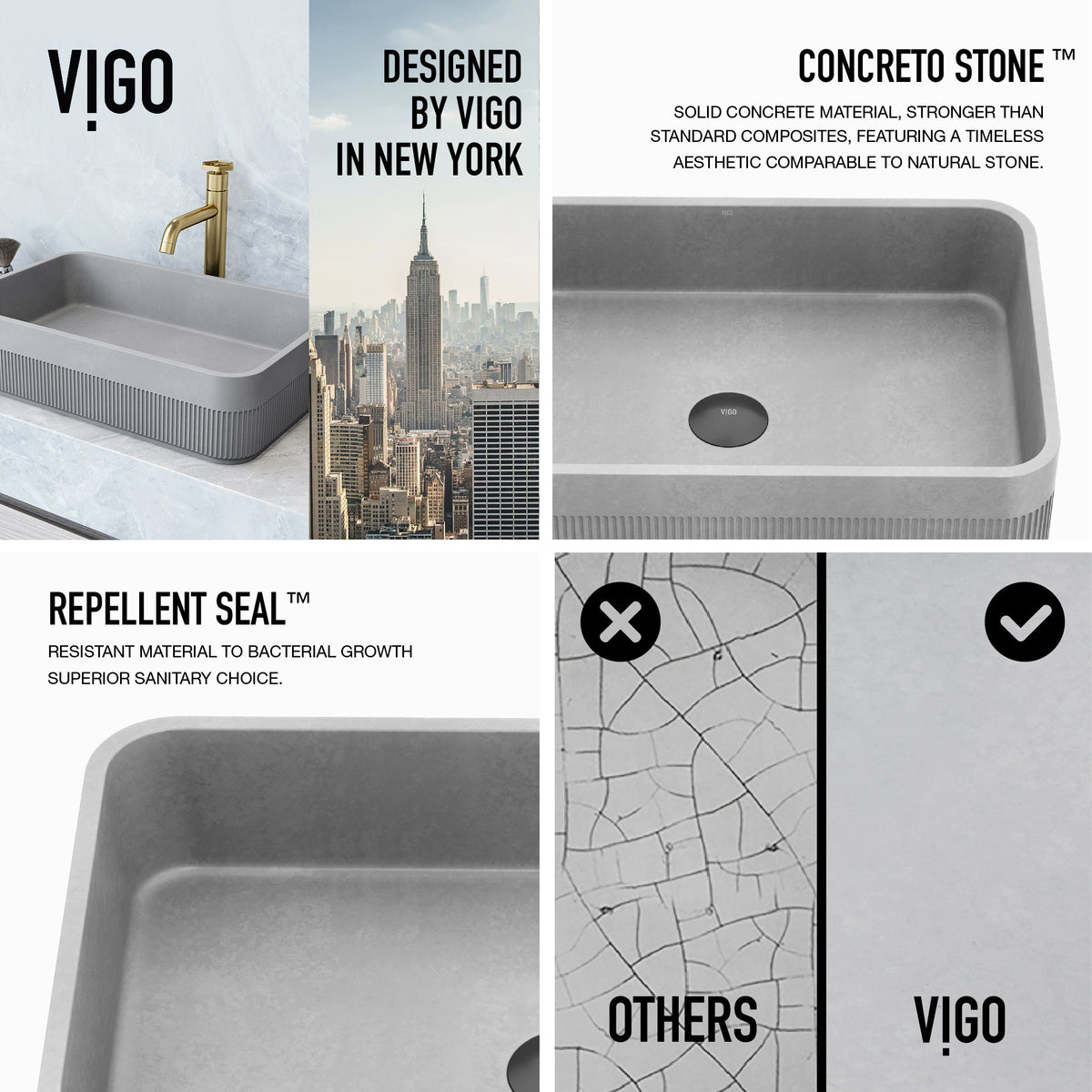 Cypress Concreto™ Stone Vessel Sink