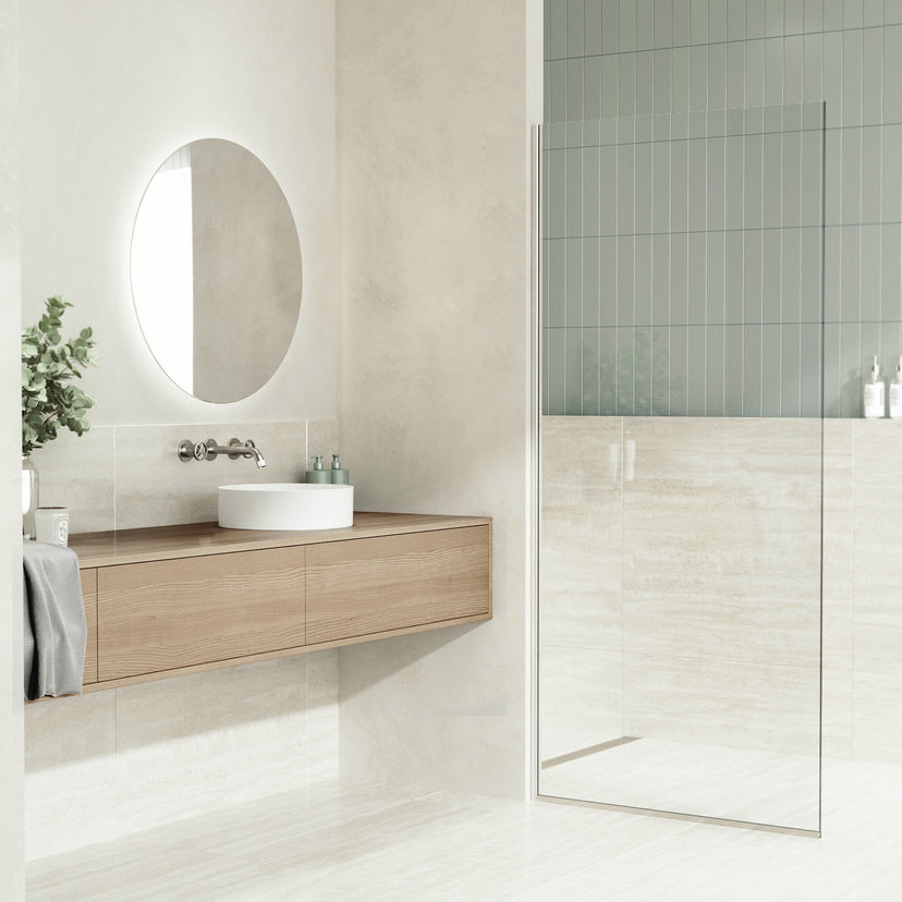 UltraThin™ Modern White Matte Stone™ 14 in. Round Vessel Bathroom Sink
