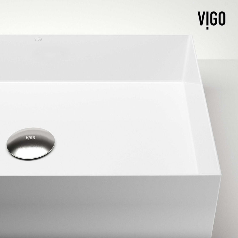 UltraThin™ Modern White Matte Stone™ 22 in. L x 15 in. W Rectangular Vessel Bathroom Sink