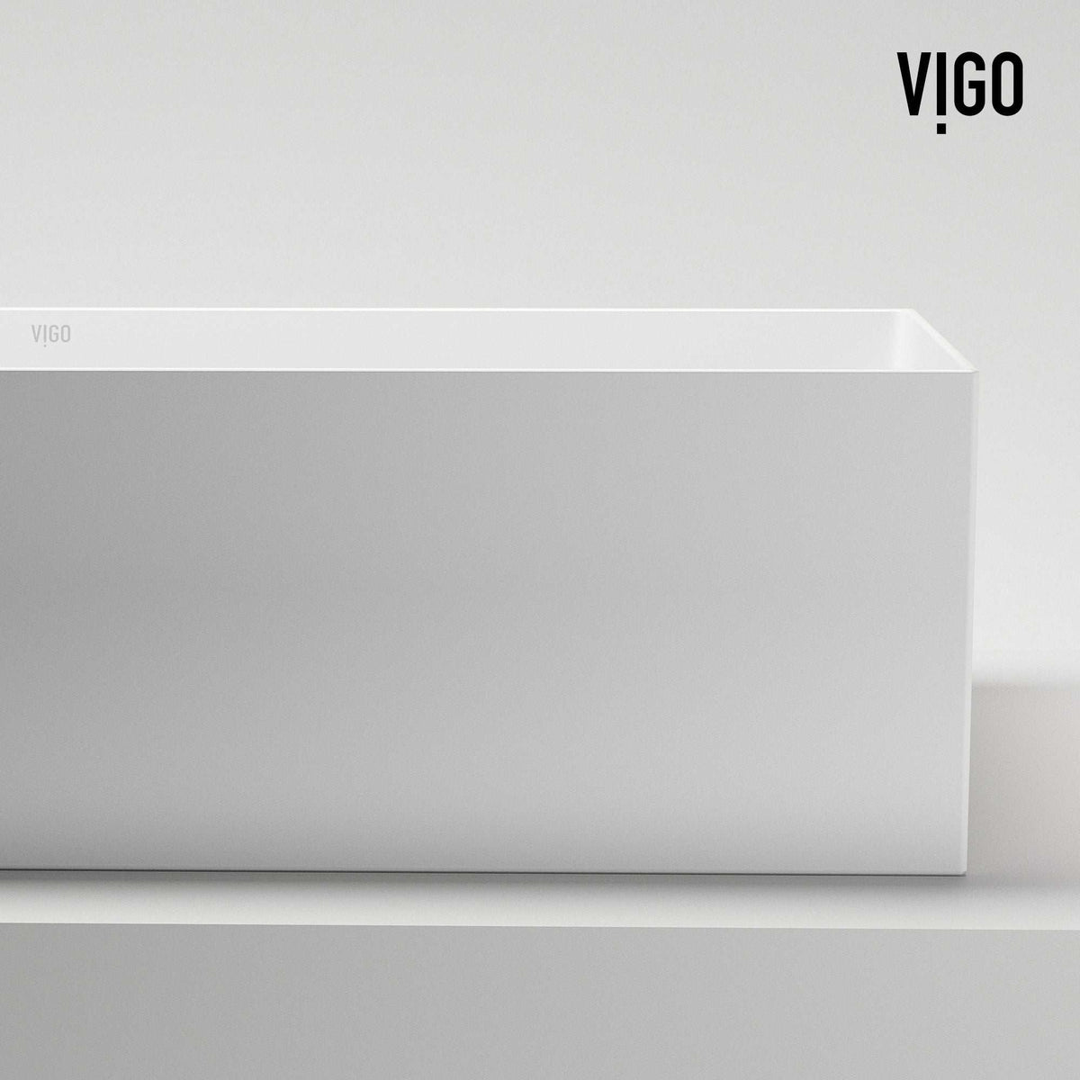 UltraThin™ Modern White Matte Stone™ 22 in. L x 15 in. W Rectangular Vessel Bathroom Sink