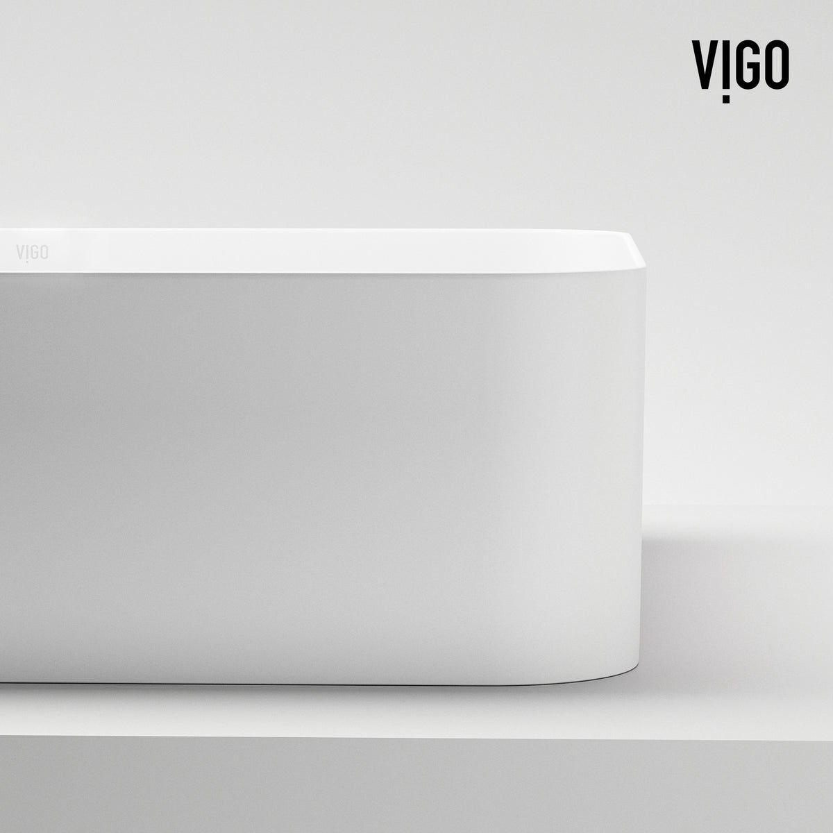 UltraThin™ Modern White Matte Stone™ 19 in. L x 14 in. W Rectangular Vessel Bathroom Sink