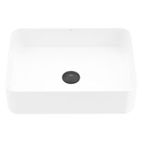 UltraThin™ Modern White Matte Stone™ 19 in. L x 14 in. W Rectangular Vessel Bathroom Sink
