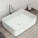 UltraThin™ Modern White Matte Stone™ 19 in. L x 14 in. W Rectangular Vessel Bathroom Sink