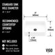 UltraThin™ Modern White Matte Stone™ 19 in. L x 14 in. W Rectangular Vessel Bathroom Sink