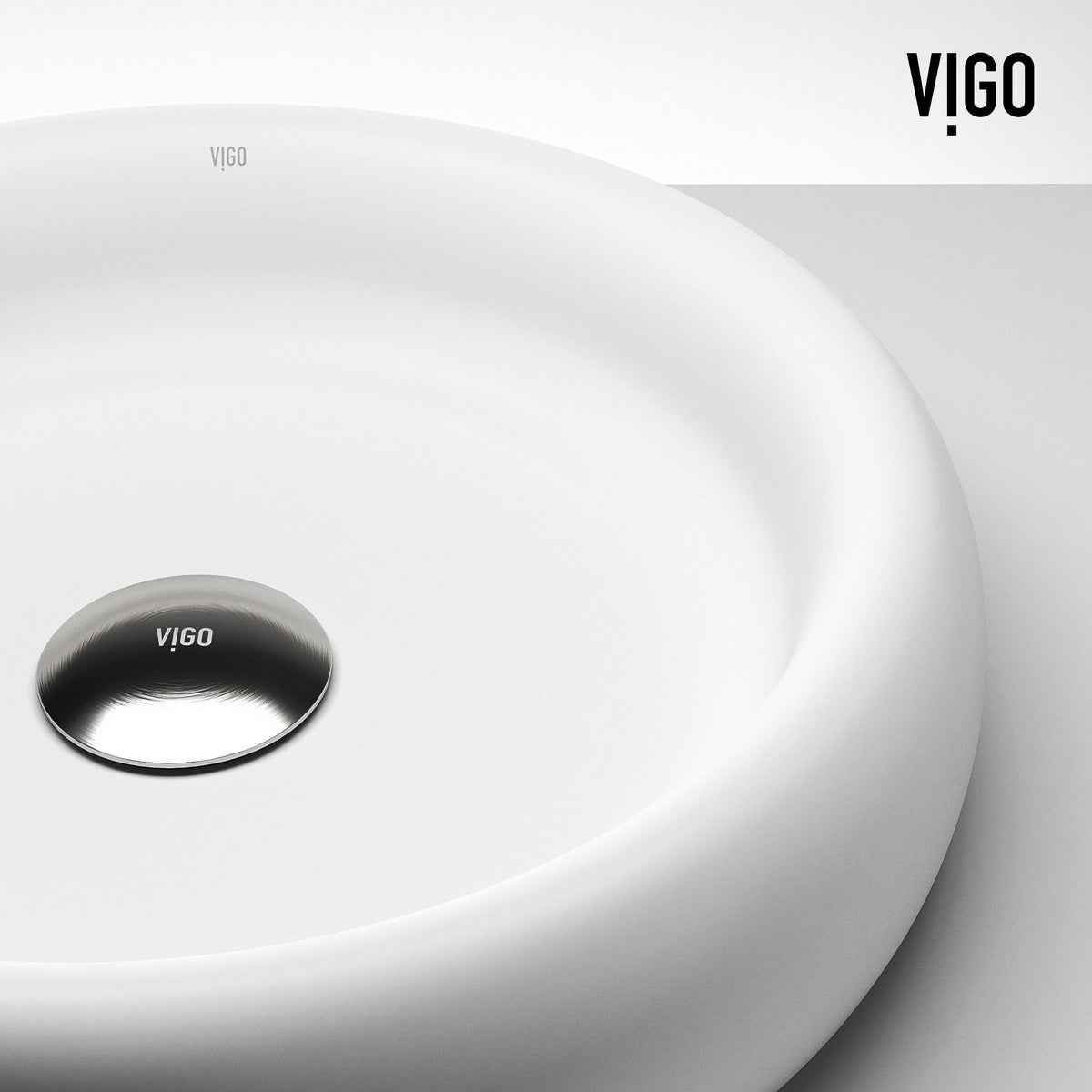 Elan Modern White Matte Stone™ 17 in. Round Vessel Bathroom Sink