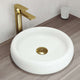 Elan Modern White Matte Stone™ 17 in. Round Vessel Bathroom Sink
