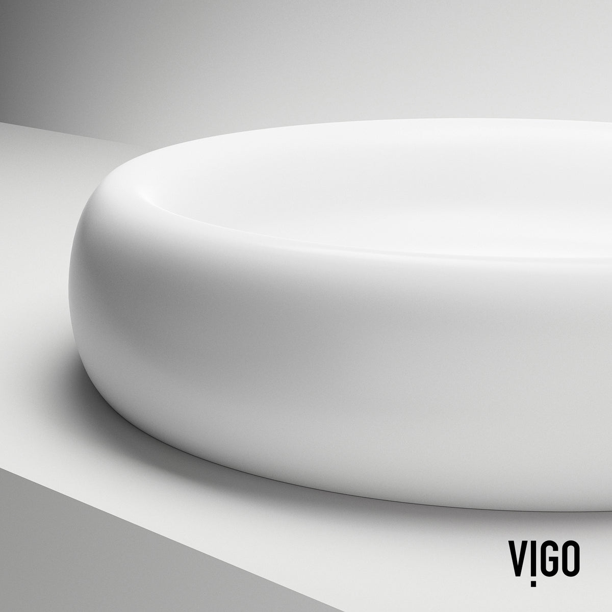 Elan Modern White Matte Stone™ 17 in. Round Vessel Bathroom Sink