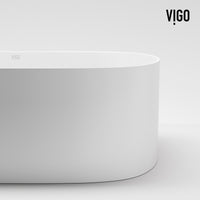 UltraThin™ Modern White Matte Stone™ 16 in. L x 14 in. W Rectangular Vessel Bathroom Sink