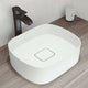 UltraThin™ Modern White Matte Stone™ 16 in. L x 14 in. W Rectangular Vessel Bathroom Sink