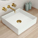 UltraThin™ Modern White Matte Stone™ 16 inches L x 16 in. W Square Vessel Bathroom Sink