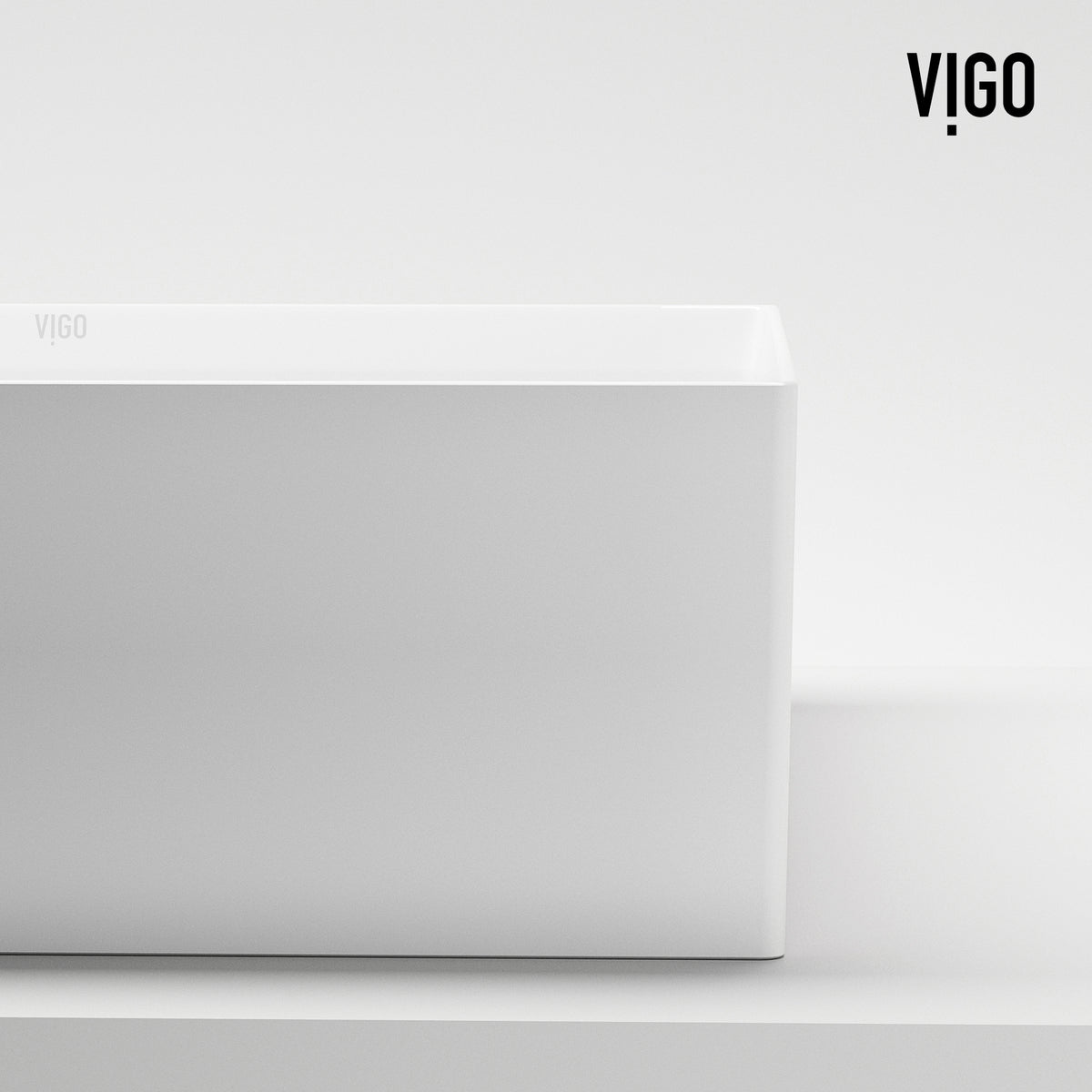 UltraThin™ Modern White Matte Stone™ 16 in. L x 16 in. W Square Vessel Bathroom Sink