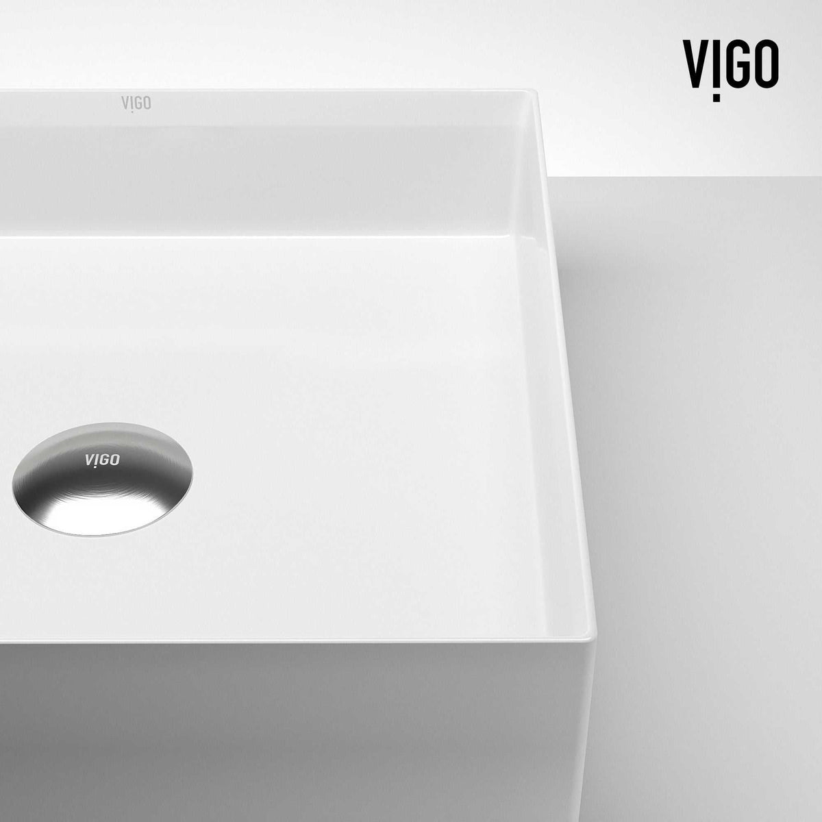UltraThin™ Modern White Matte Stone™ 16 inches L x 16 in. W Square Vessel Bathroom Sink