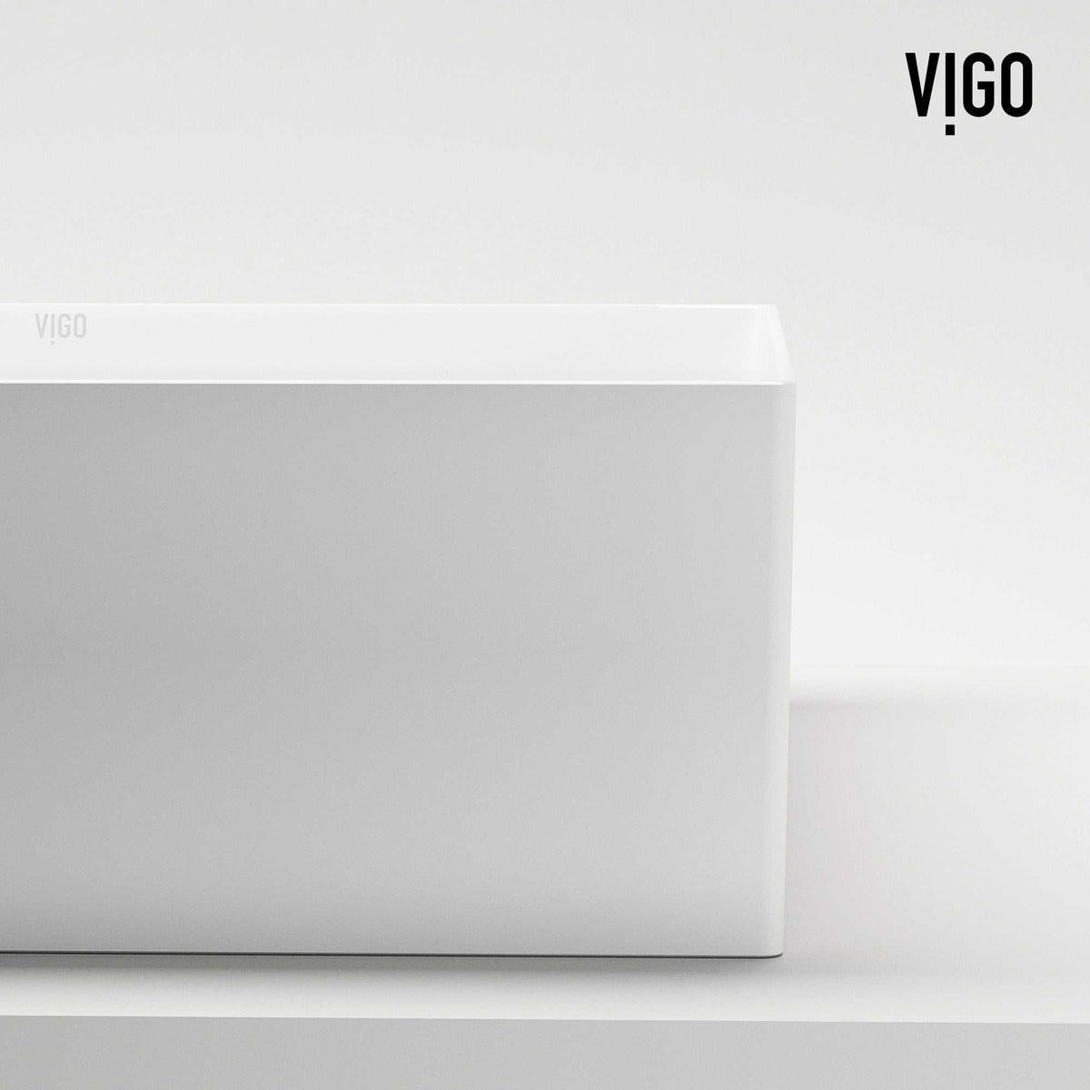 UltraThin™ Modern White Matte Stone™ 16 inches L x 16 in. W Square Vessel Bathroom Sink