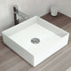 UltraThin™ Modern White Matte Stone™ 16 inches L x 16 in. W Square Vessel Bathroom Sink