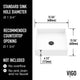 UltraThin™ Modern White Matte Stone™ 16 inches L x 16 in. W Square Vessel Bathroom Sink