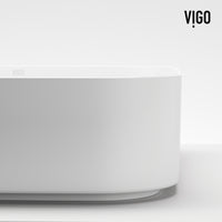 UltraThin™ Modern White Matte Stone™ 16 in. L x 16 in. W Square Vessel Bathroom Sink