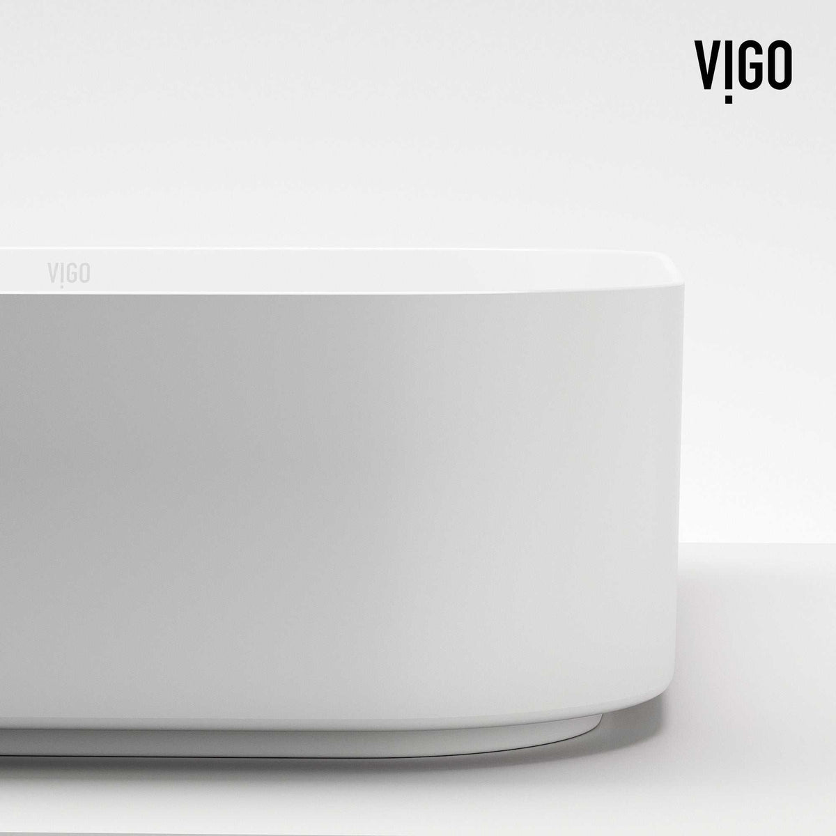 UltraThin™ Modern White Matte Stone™ 16 in. L x 16 in. W Square Vessel Bathroom Sink