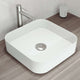 UltraThin™ Modern White Matte Stone™ 16 in. L x 16 in. W Square Vessel Bathroom Sink
