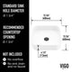 UltraThin™ Modern White Matte Stone™ 16 in. L x 16 in. W Square Vessel Bathroom Sink