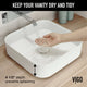 UltraThin™ Modern White Matte Stone™ 16 in. L x 16 in. W Square Vessel Bathroom Sink